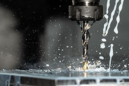 Multi-axis CNC machining in progress